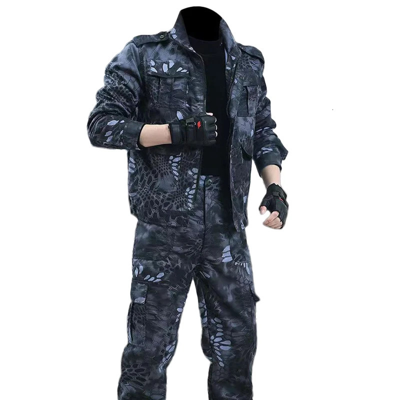 outdoor workwear for mens spring and autumn wear resistant and spray resistant camouflage workwear 241023