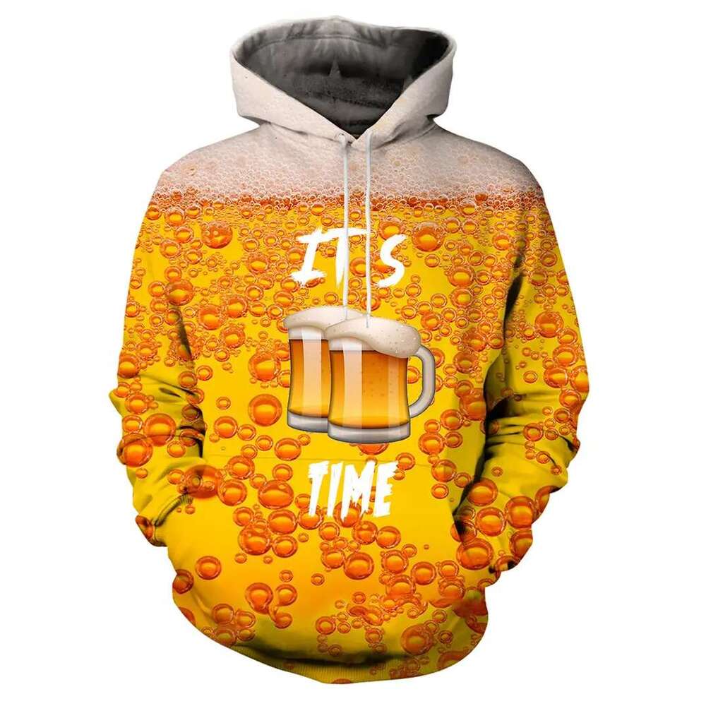 s Men Hoodie Beer D Print Sweatshirts For Autumn Harajuku Hooded Pullover Casual Clothes Streetwear Top Clothing Sweathirt Caual Clothe