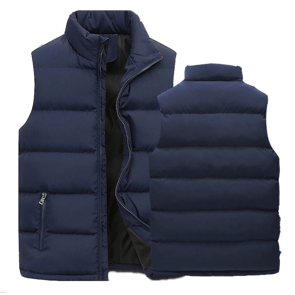 Winter clothing vests warm sleeveless mens jackets casual vests winter windproof jackets mens zipper vests 241023