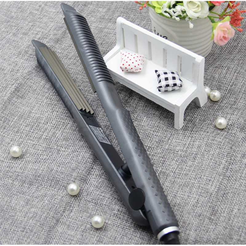 New Arrival Household corrugated iron hair corrugated anti scaling curling iron corrugated iron narrow plate styling tool 110-220V Z241022