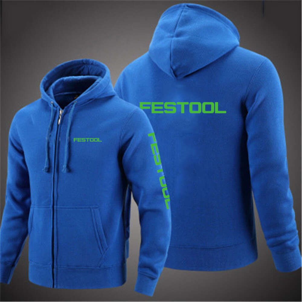 High end Tools Festool Printing Mens Hoodies Spring And Autumn Coat Solid Color Zipper Fashion Pullover Sweatshirts Harajuku Top