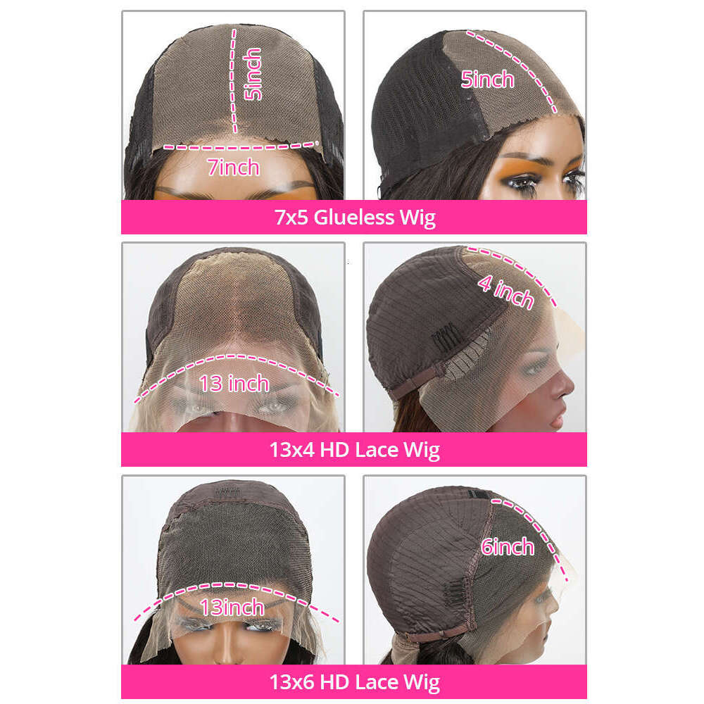 Bone Inch Straight Human Hair Wigs x HD Lace Frontal Wig Glueless Ready To Wear Peruvian Preplucked For Women