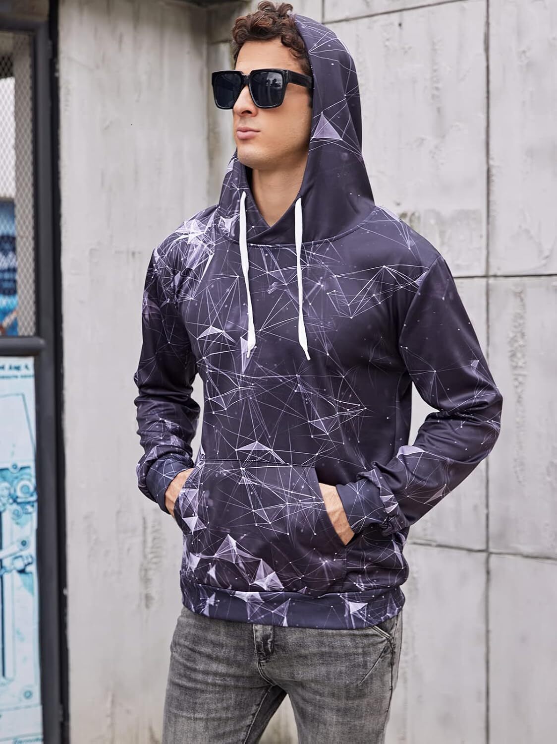 Hoodie for Mens Womens 3D Novelty Hoodies Pullover Sweatshirt Graphic Print With Pockets Hip hop Warmth