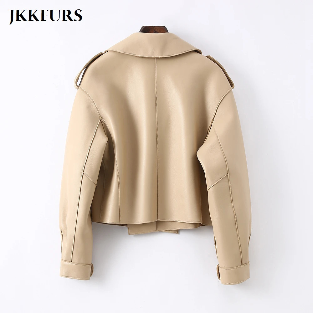 26 color womens leather jacket fashion leather coat womens autumn and winter sheepskin S7547 241023