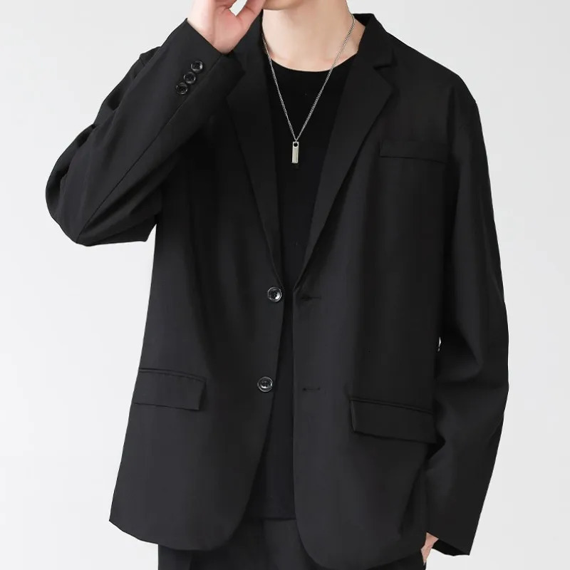 Mens clothing Korean version business version handsome casual loose sense Niche Versatile Suit Jacket Breathable Slim Fit Pocket 241023