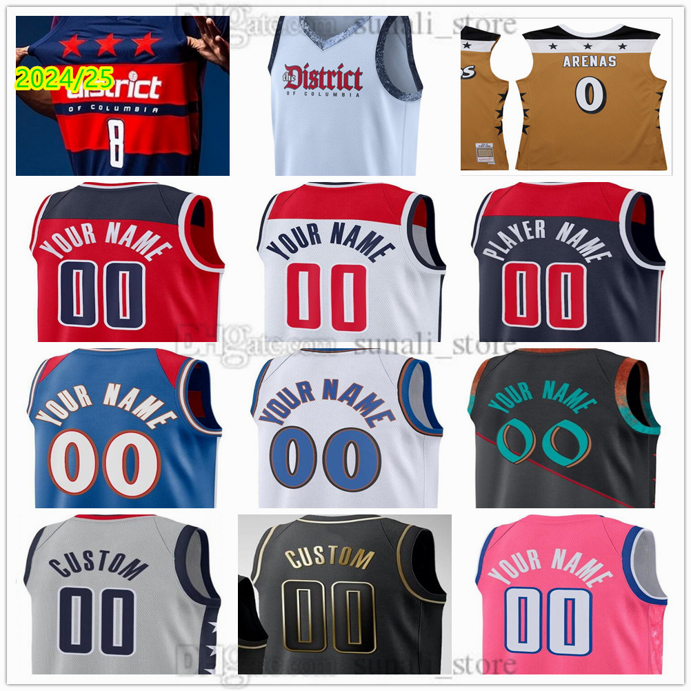 2025 Basketball Jerseys 33Kuzma 13 Poole Johnny 1 Davis Richaun 22 Holmes Marvin 35 Bagley III Saddiq 14 Bey Bilal 0 Coulibaly Corey 24 Kispert Gilbert 0 Arenas Printed