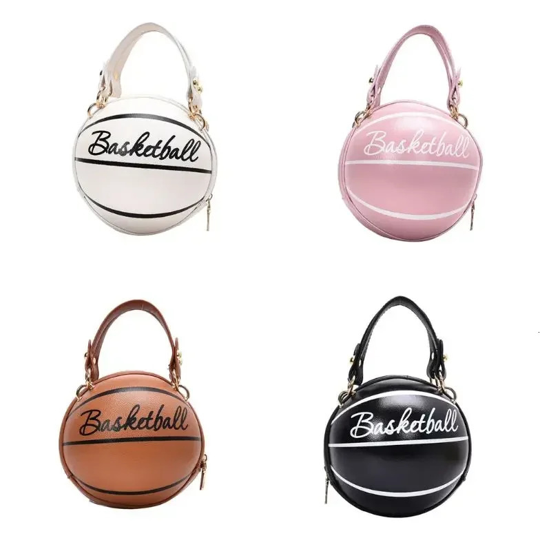 PU Basketball Womens Bag Network Red Football Bag Personalized Fun Pink Basketball Bag Ins Versatile Chain Shoulder Bag 241023