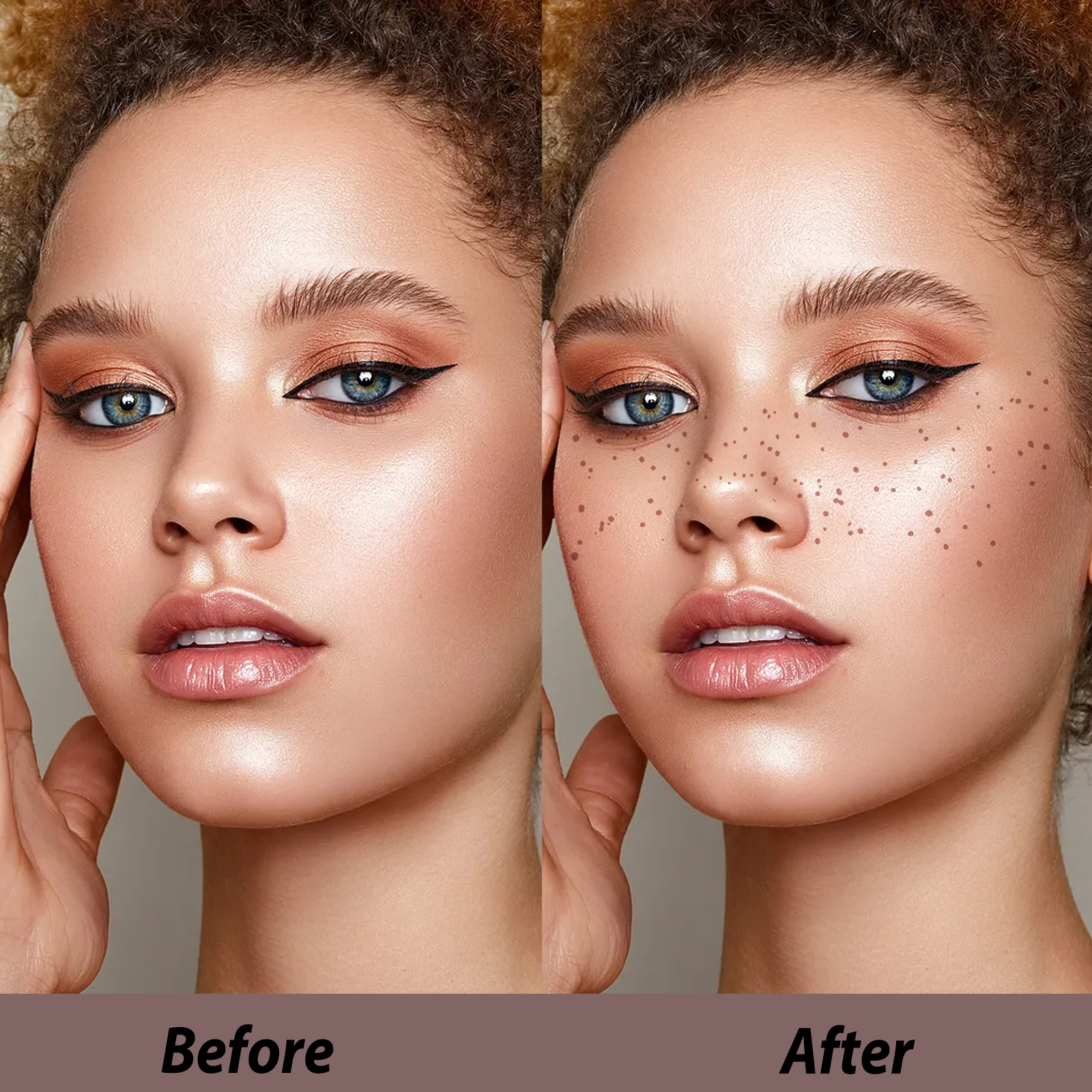 US stock EELHOE Freckle Tattoo Sticker Anti-sweat Long-lasting Makeup Party European and American Freckle Sticker Fashion Personalized Freckle Waterpr