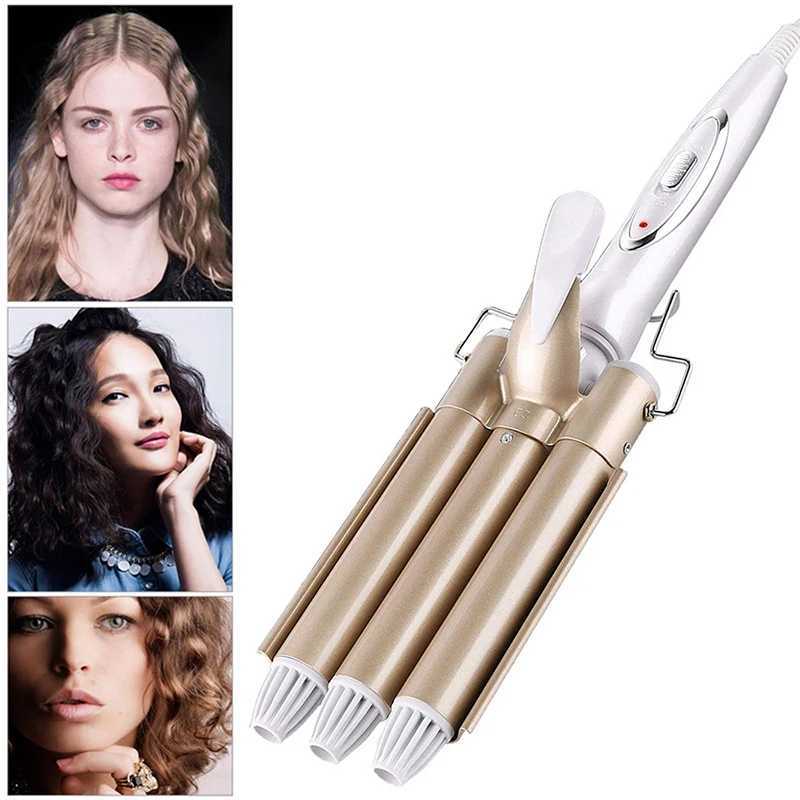 Curly iron ceramic three barrel electric iron hair curler three rod curler egg curler electric curler M241022