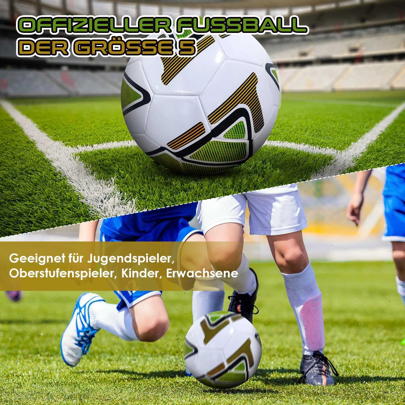 New Soccer Balls Official Size 5 Machine Stitched Panels Soccer Ball Ballon De Foot Team Training Footy Ball for Children AdultsXJ241023