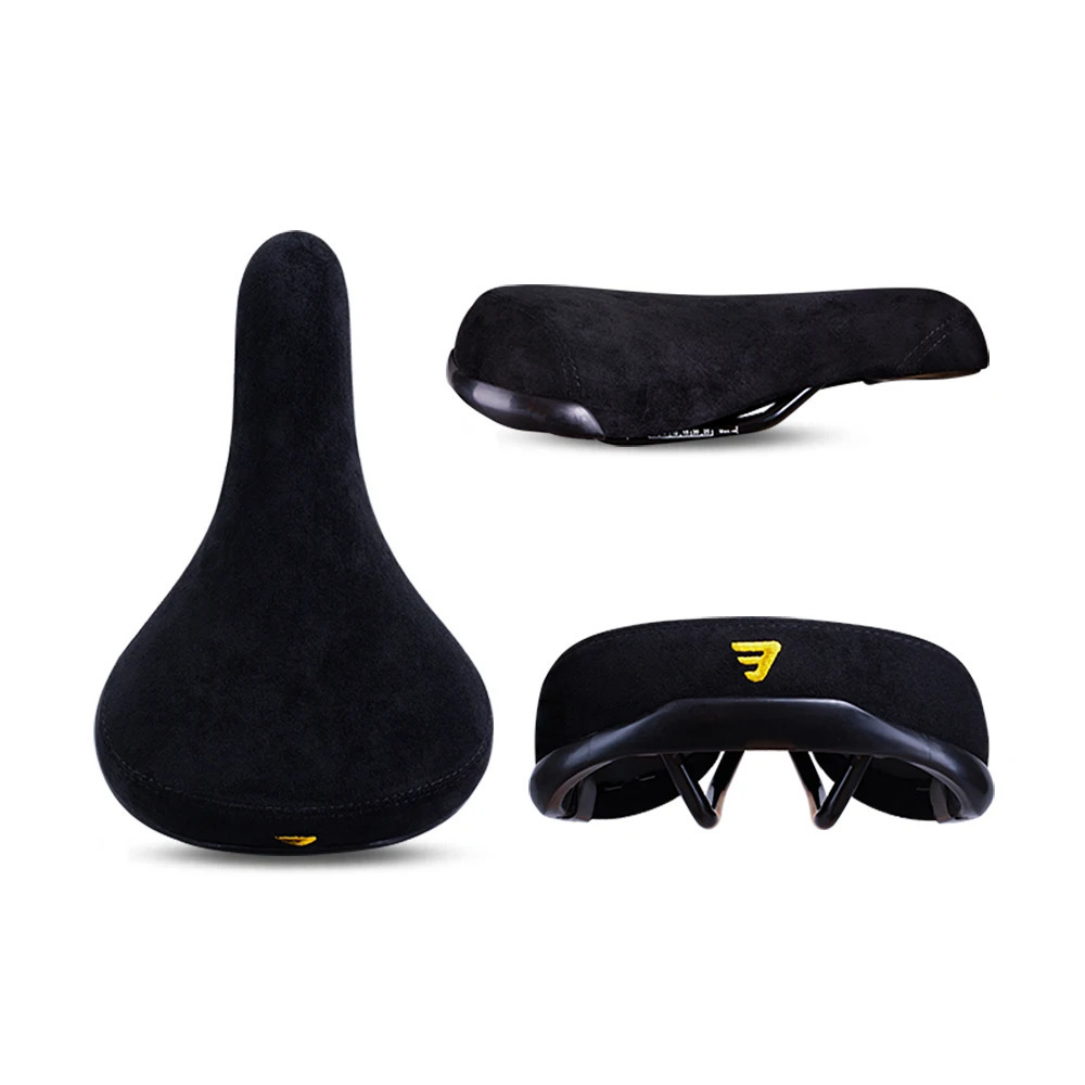 Funsea bicycle saddle wheel black with bicycle seat flange Wright bicycle seat embroidery 8mm rail 241022