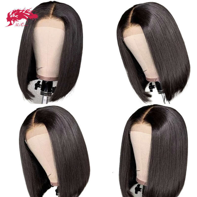 Short x Bob Human Hair Wigs Brazilian Straight Lace Front For Women Transparent Pre Plucked Bone Wig