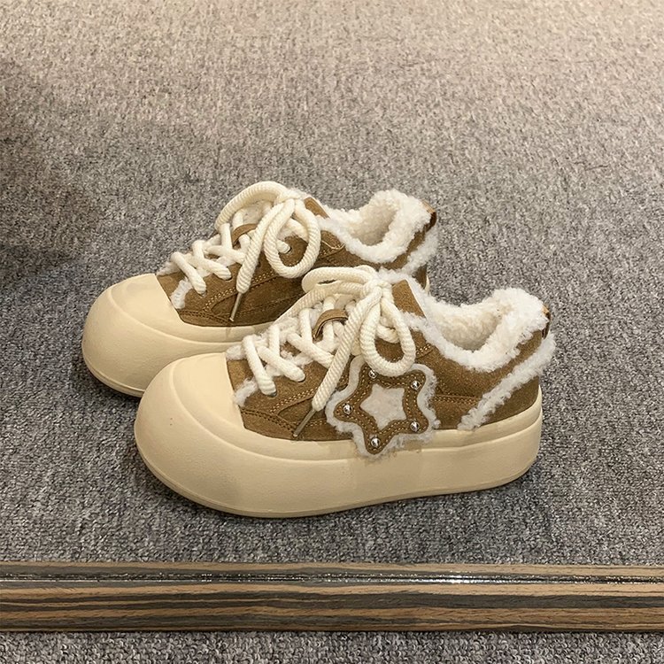 Women's Autumn Ugly Cute Big Head Star Board Shoes 67ed