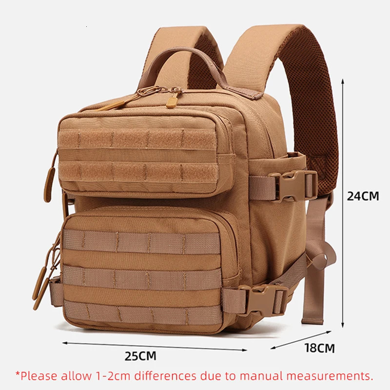 Mini Tactical 9L Backpack Camping Gym Backpack Outdoor Mens Mini Bag Daily Fitness Bike Hiking Backpack 241023