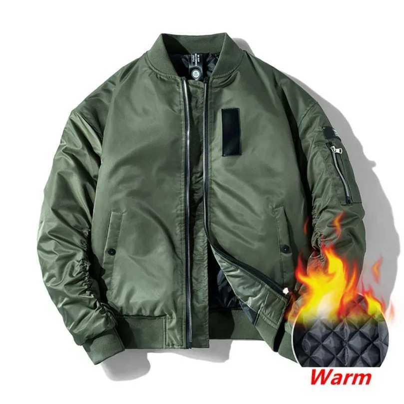 Autumn Winter Bomber Jacket Mens Large Size Pilot Military Jacket Mens T-shirt Brand Clothing Parka 2024 Padded MA1 X241023