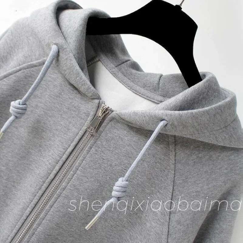 High end Fashion Korean Anime Hoodies Women Autumn Vintage Embroidery Hooded Sweatshirts Y k Zip Up Hoodie Casual Jackets Kawaii Clothes Jacets