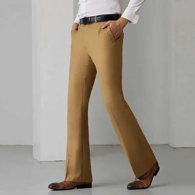Mens long pants elastic bell mouth elastic drawstring mens suit long pants thin casual custom clothing provides high qualityXJ250412