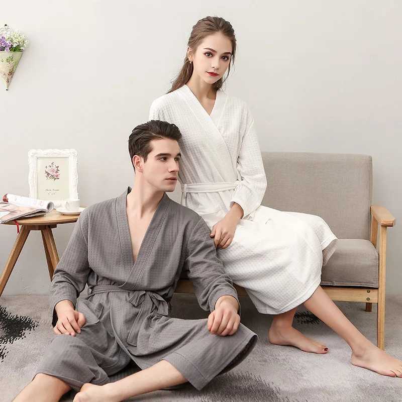 Comfortable couple bath towels kimono towels bathroom towels mens dresses V-neck family showers Wfle robes womens Spwear couple clothing W241023