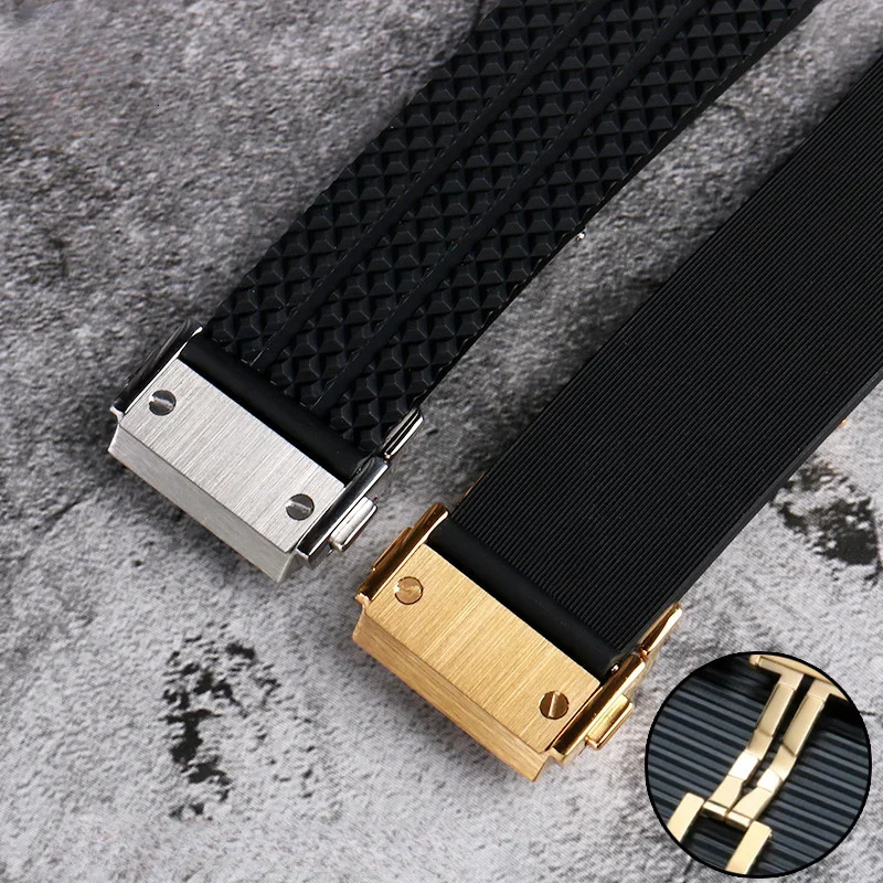 Compatible Mens Sport Accessories For Hublot Silicone Sweatproof Watch Strap Yubo Big Bang Classic Fusion 26x19mm 24x17mm 241023 - view 5
