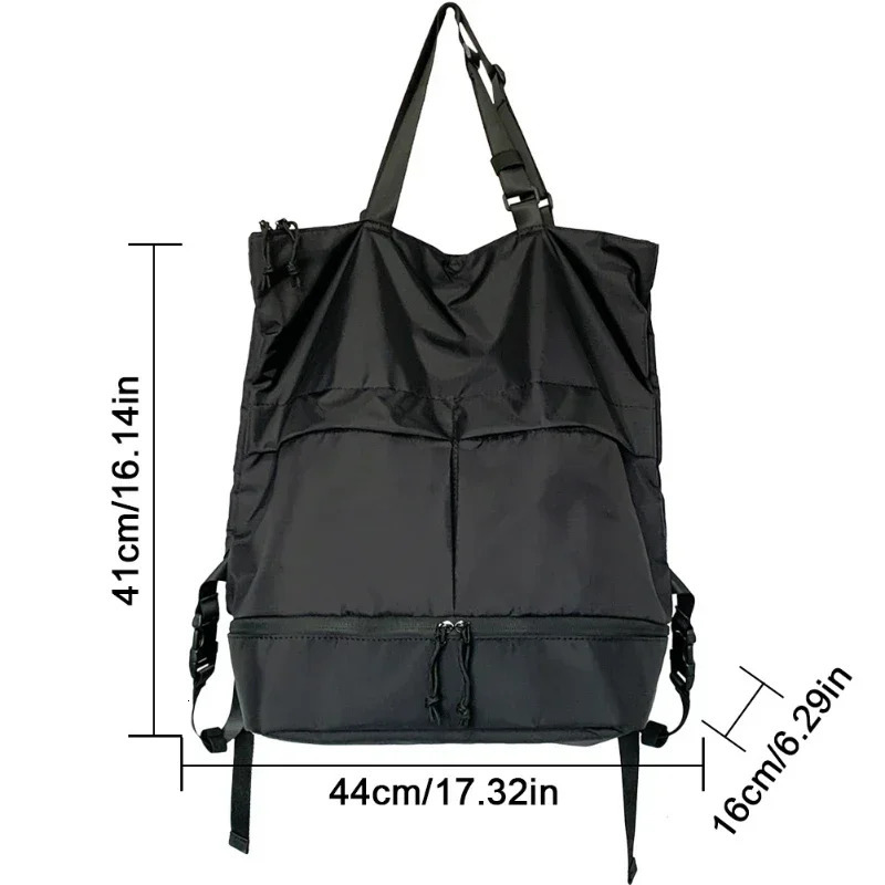 Womens backpack large capacity unisex backpack nylon waterproof sports bag trend school bag portable leisure travel handbag 241023