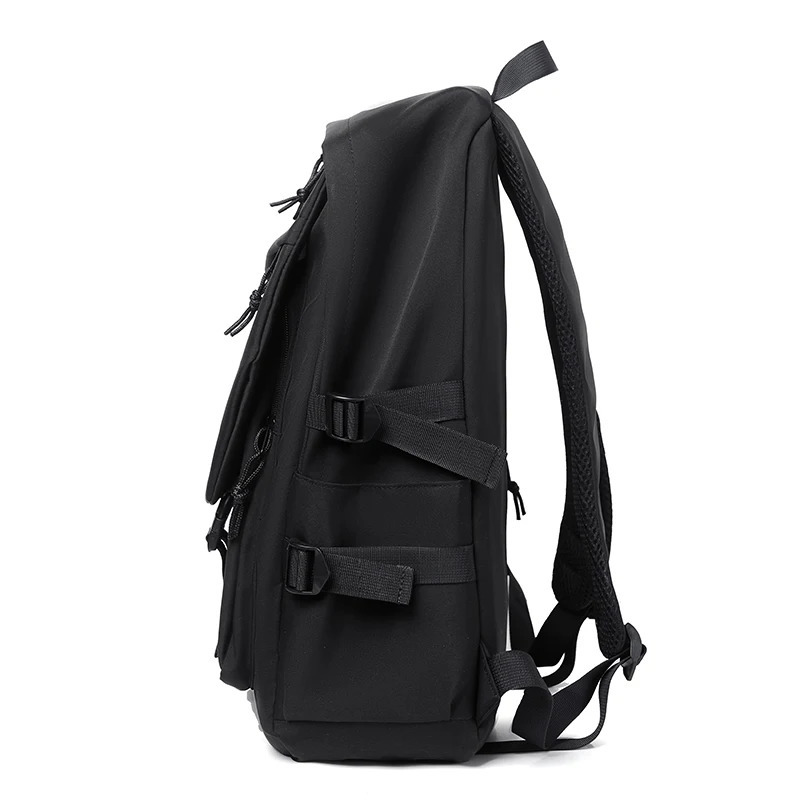 A 15 inch polyester waterproof solid color mens backpack fashionable couple computer backpack 241023