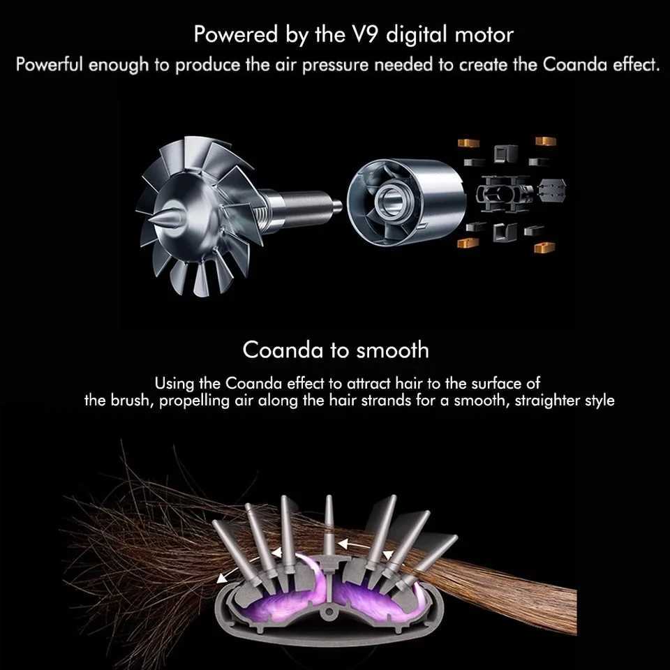 6 in 1 Hair Dryer With Electric Curling Iron Hair Curler Dryers Curling Rollers Hair Curler With Dryer And Straightening Brush M241226