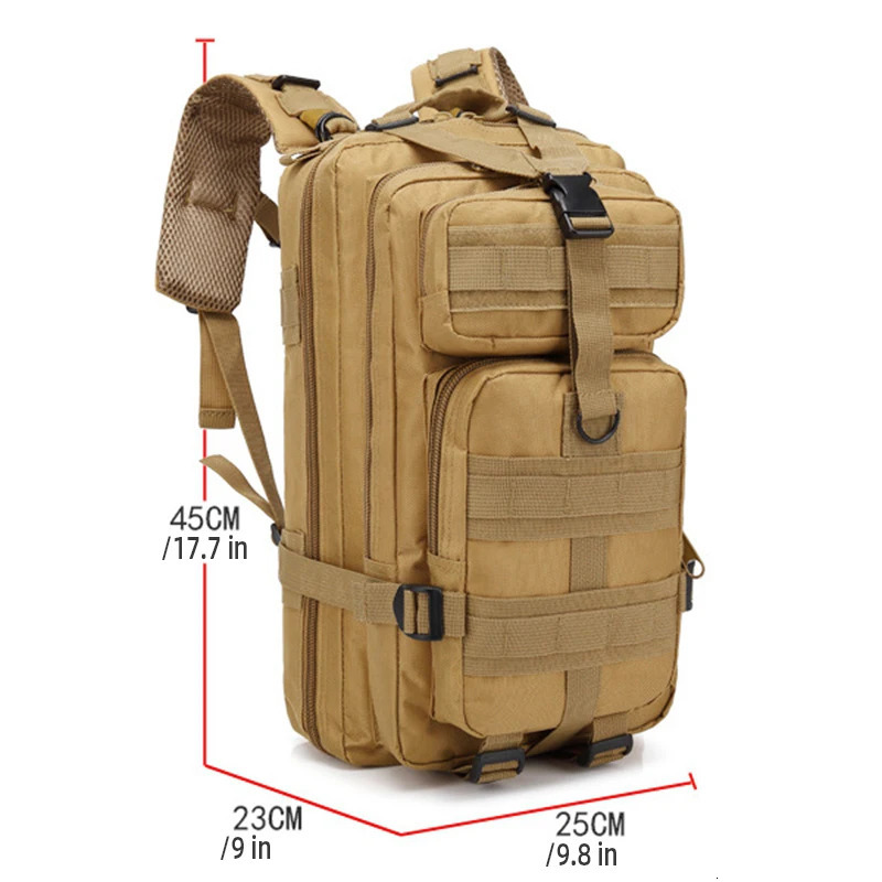 Classic Tactics Backpack Travel Sports Camouflage Bag Outdoor Climbing Hunting Backpack Fishing Hiking Nylon 3P Bag 241023
