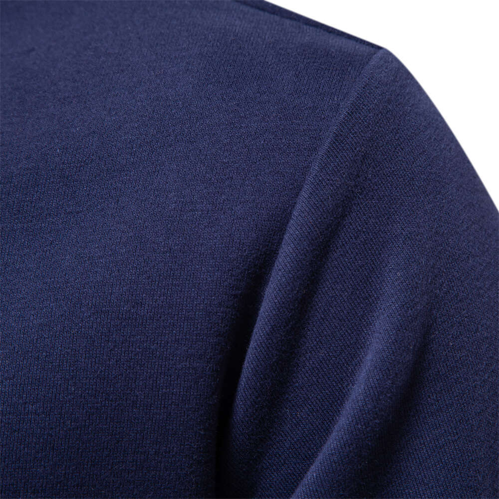 Autumn New Fashion Design Polo Neck Sweatshirts for Men Casual and Social Wear Quality Cotton Mens s