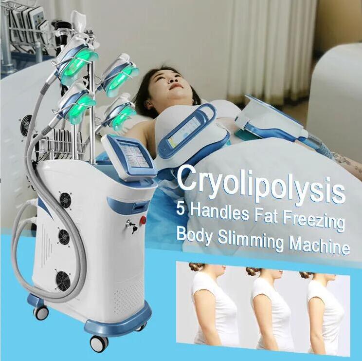 Powerful Weight Loss Cryotherapy 360 Cryo Fat Reduce Slimming Machine 5 Cryo Handles Fat Freezing machine Cooling Lipolysis slimming machine