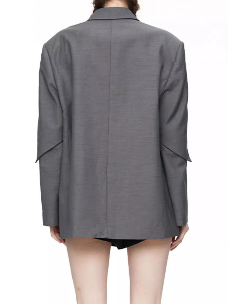 DEAT Fashion Women's Blazer Notched Collar Hollow Out Dia Tassel Decorate Loose Design Suit Jackets Summer 2024 New 7Ab3873