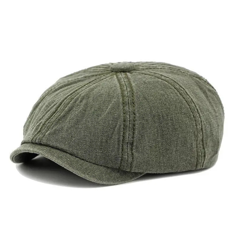 Brown Beret Men Women All Seasons 100 Cotton Octagonal Flat Cap Male Female Artist Painter Hat Solid Plain Man 241010