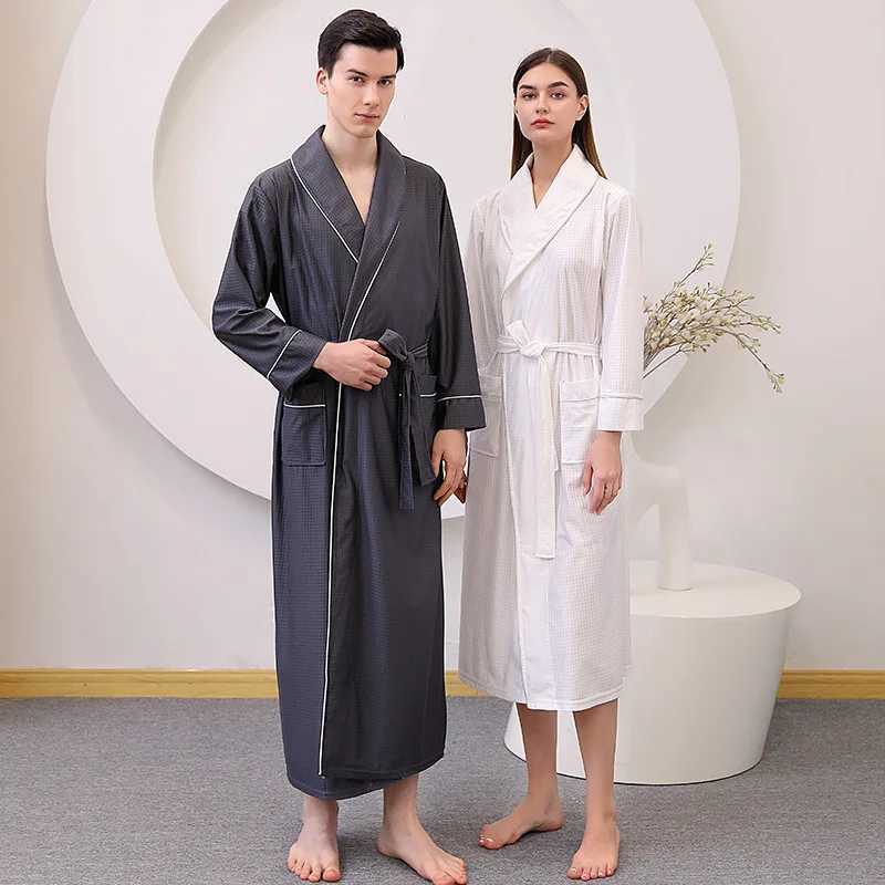 Mens pajamas Wfle Bathrobe long Sve Spwear Bathrobe evening gown cardigan wool sweater dress womens home clothing pajamas Pj W241023
