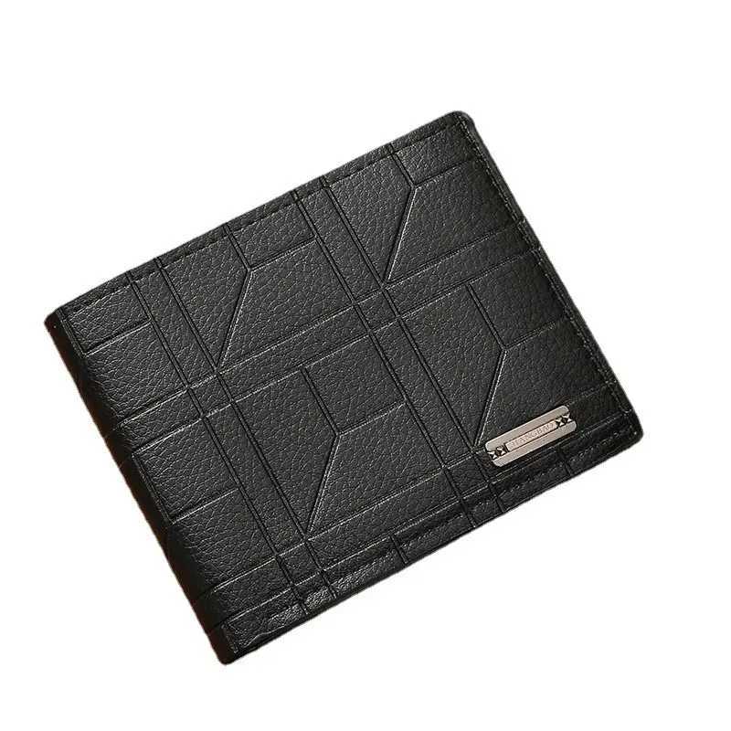PU leather wallet for men and women business folding multi card wallet picture coin wallet ultra-thin currency card ID card holder bag Z250411