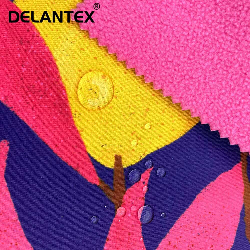 4 Way Stretch Spandex Waterproof Softshell Bonded Fabric winter fabrics for clothing