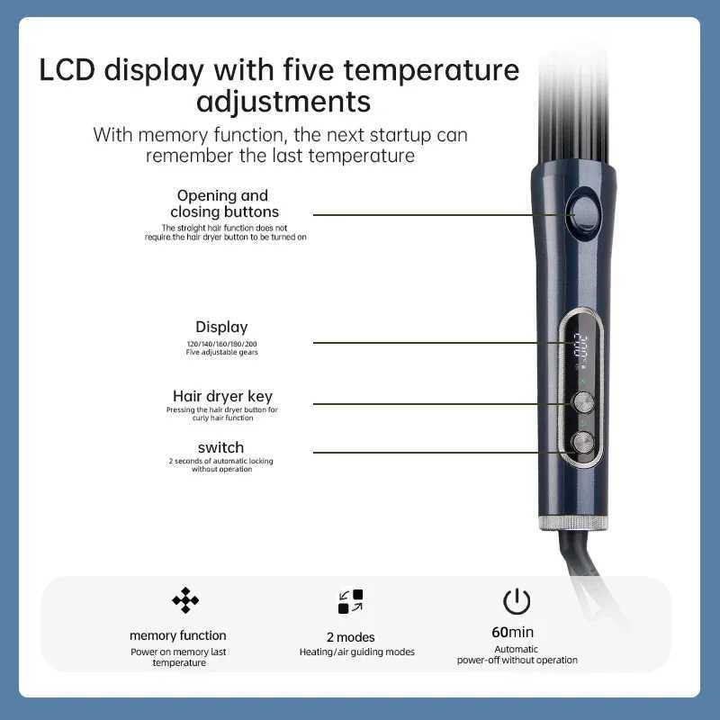 New Arrival 518-2 in 1 electric straightener curling iron flat iron negative ion straight curling iron plate corrugated hair care Z241022