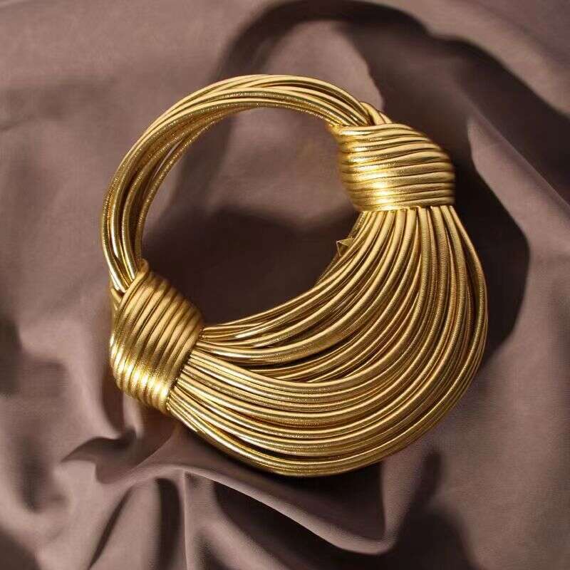 LITTLETON Women Handbags 2025 for Fashion Designer Brand Handwoven Noodle Bags Rope Knotted Pulled Hobo Sier Evening Clutch Bag
