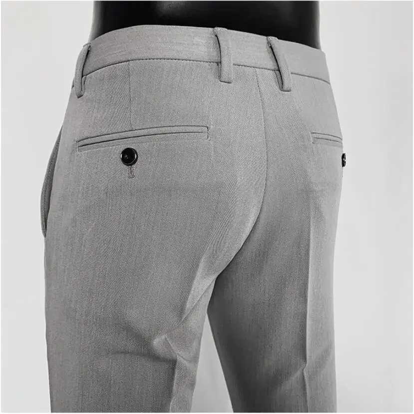 2023 Men British High Waist Straight Pants Men Social Trousers Pant Italian Mens Formal Pant Pantalones Hombre Dress Ankle PantsX241023