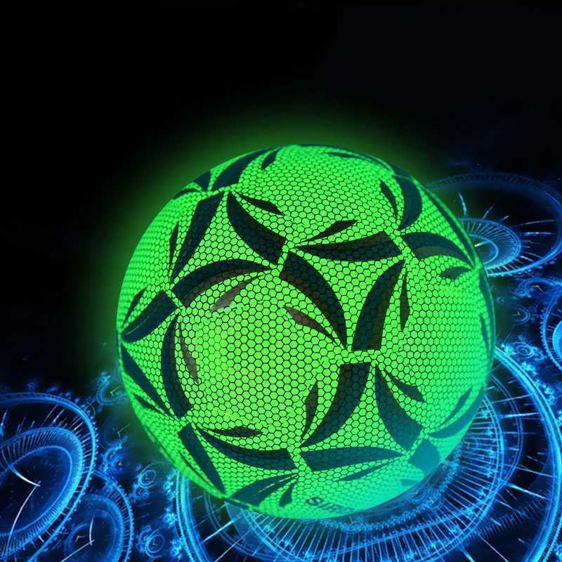 Standard Size 4/5 Glow In Dark Football Ball Soccer Luminate Glowing Soccer PU Rctive Light Night Practice Training BallsXJ241023