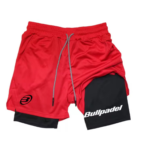 Mens Running Shorts 2 in 1 Double-layer sports shorts Sports Fitness Training Bullpadel jogging pants Mens clothing