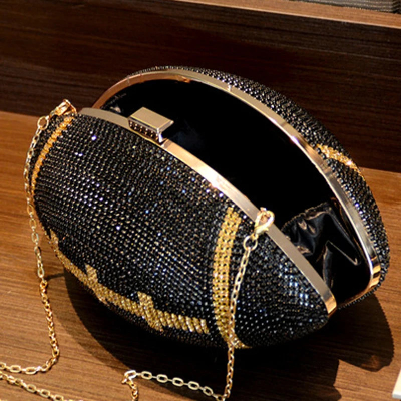 3 Mixed for Night Walk Football Shaped Womens Bag Sparkg Dia Clutch Wallet 241023 4