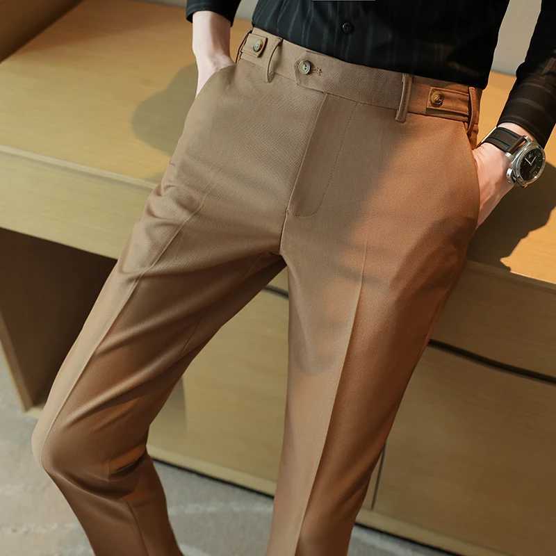 Men Formal Wear Trousers Quality Men Summer Boutique Suits Pants British Style Fabric Business Casual Suit Pants 38-28X241023