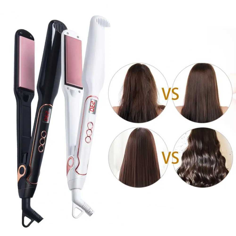 New Arrival Infrared hair straightener portable fast heating dual-use tourmaline ceramic wireless hair straightener Z241022