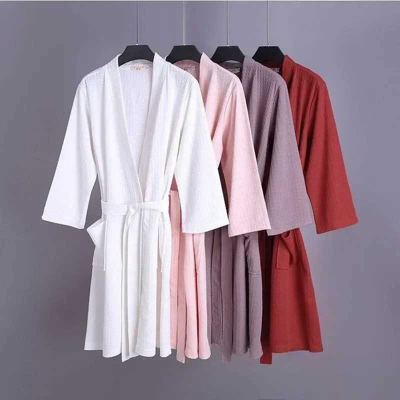 Clothing formal gowns long robes lovers gowns solid home furnishings pajamas Chinese oversized pajamas cotton bathroom W241023