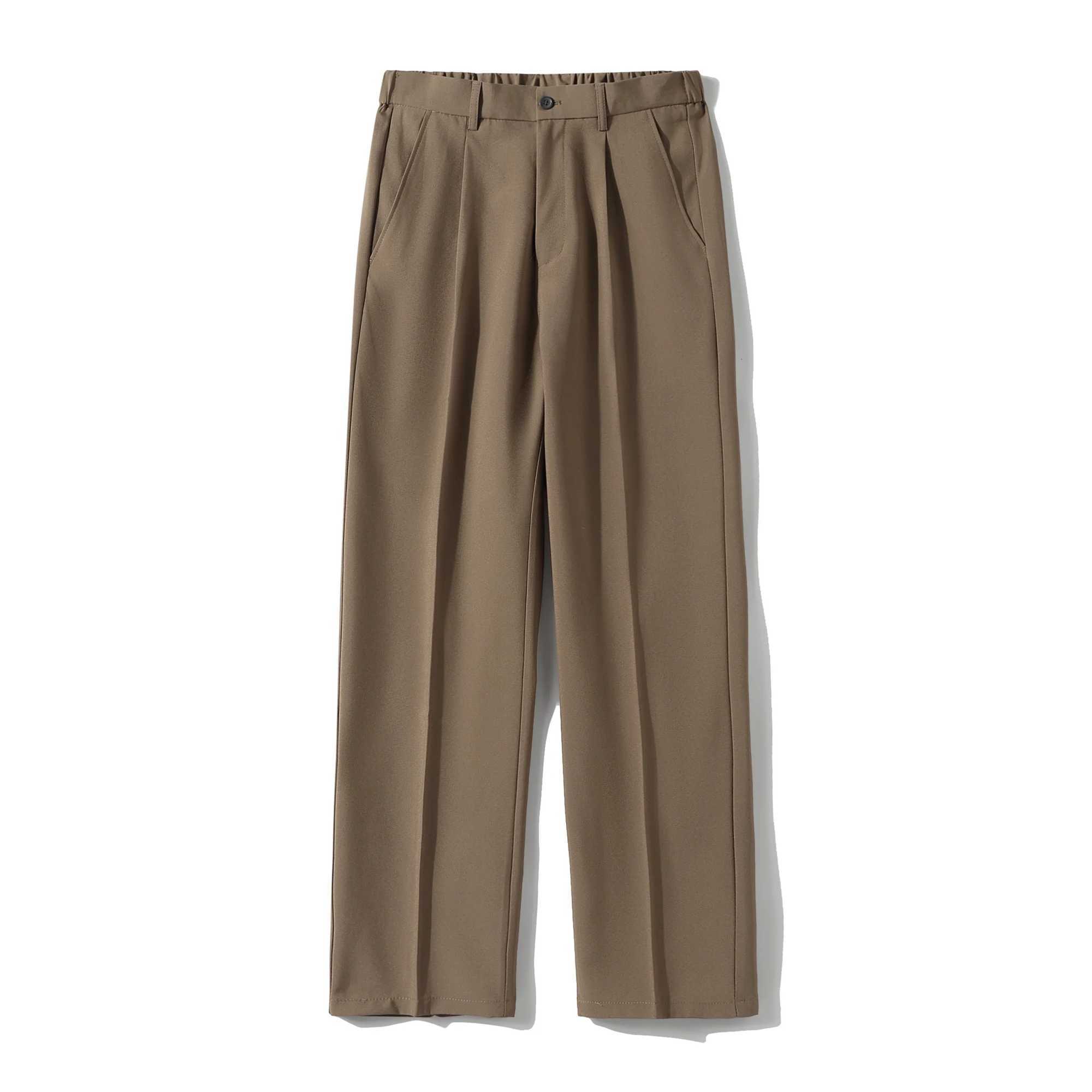 Dress Pants Men Korean Fashion Pleated Pants Chino Pants Men Clothing 2024 Lightweight Cool TrousersX241023