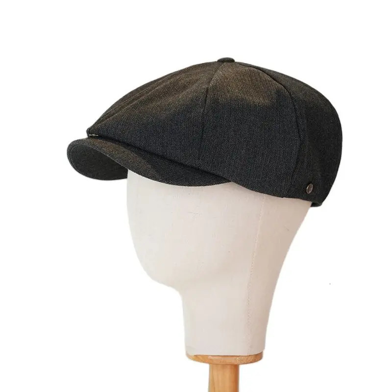 2024 Autumn and Winter Mens Octagonal Hat Lady Felt Beret Male Casual Ivy Cap Dad Big Size sboy Caps 56cm 58cm 60cm 62cm 241010