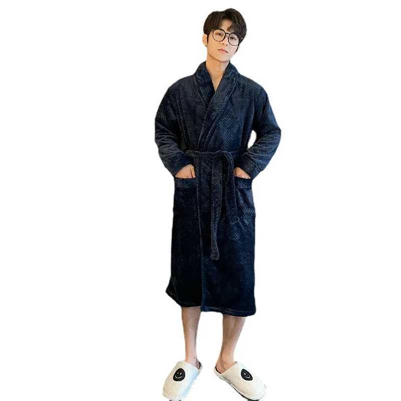 Nightwear winter thick mens coral velvet pajamas winter plush thick flannel home clothing towels mens bathroom towels W241023