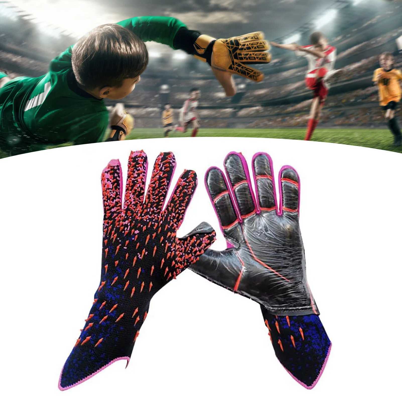 Profional Soccer Gloves Soccer Goalie Goalkeeper Gloves Latex Anti Slip Football Gloves with Strong Grips Palms for Kids BoysXJ241023