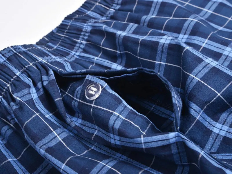 4 pieces/batch mens flat bottom boxing 100% cotton shorts mens underwear high-quality loose and comfortable sleep underwear 241023