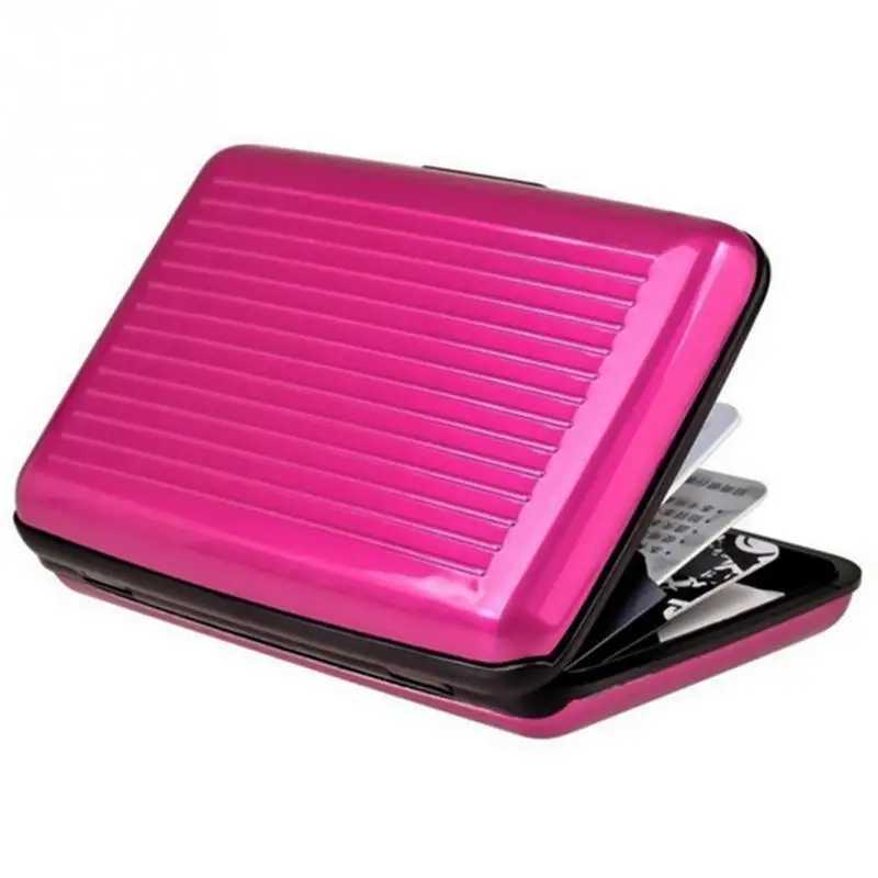 1 piece of mens aluminum bank card clip hard shell wallet solid card anti RFID scanning protection card clip Z250411