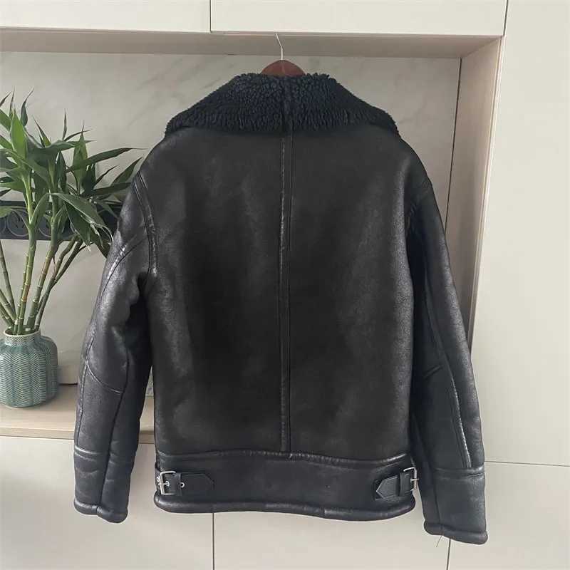New autumn winter new lamb jacket jacket leather jacket X241023